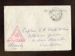 "GROSSBRITANIEN" 1915, Brief Mit "ZENSUR" (roter Dreieckstempel "PASSED BY CENSOR") (L2188) - Lettres & Documents