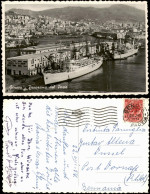 Cartoline Genua Genova (Zena) Hafen, Dampfer - Fotokarte 1954 - Sonstige & Ohne Zuordnung