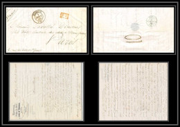 39126 Lac Taillades Lambesc 1844 Port Payé Taxe 10 Au Verso Pour Paris Marque Postale Bouches Du Rhone Lettre Cover - 1801-1848: Precursors XIX