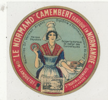 G G 575 -   ETIQUETTE DE FROMAGE   CAMEMBERT LE NORMAND   M. LANQUETOT  ST MARTIN DE BIENFAITE  (CALVADOS ) - Kaas