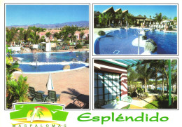 MASPALOMAS, GRAN CANARIA, MULTIPLE VIEWS, ARCHITECTURE, RESORT, POOL, UMBRELLA, SPA, SPAIN, POSTCARD - Gran Canaria