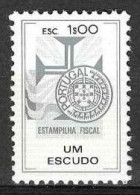 Revenue, Portugal - Estampilha Fiscal, Série De 1990 -|- 1$00 - MNH - Unused Stamps