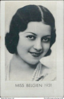 Bh19 Figurina Card Cpsm STAR Donne Piu' Belle Miss Belgio Belgien 1931 - Sonstige & Ohne Zuordnung