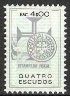 Revenue, Portugal - Estampilha Fiscal, Série De 1990 -|- 4$00 - MNH - Neufs