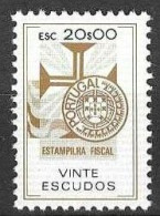 Revenue, Portugal - Estampilha Fiscal, Série De 1990 -|- 20$00 - MNH - Unused Stamps