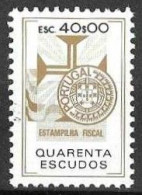 Revenue, Portugal - Estampilha Fiscal, Série De 1990 -|- 40$00 - MNH - Unused Stamps