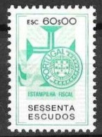 Revenue, Portugal - Estampilha Fiscal, Série De 1990 -|- 60$00 - MNH - Unused Stamps