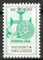 Revenue, Portugal - Estampilha Fiscal, Série De 1990 -|- 90$00 - MNH - Unused Stamps