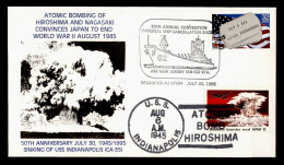 ESTADOS UNIDOS USA CC USS INDIANAPOLIS ATOMIC BOMB HIROSHIMA USS NEW JERSEY WW2 - Atome