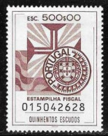 Revenue, Portugal - Estampilha Fiscal, Série De 1990 -|- 500$00 - MNG - Unused Stamps