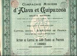 Compagnie Minière D'ALAVA Et GUIPUZCOA - Mines