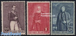 Belgium 1930 Independence Centenary 3v, Mint NH, History - Kings & Queens (Royalty) - Ungebraucht