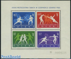 Poland 1963 Fencing Championship S/s, Mint NH, Sport - Fencing - Sport (other And Mixed) - Nuevos