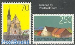 Liechtenstein 2003 Buildings 2v, Mint NH, Religion - Churches, Temples, Mosques, Synagogues - Art - Architecture - Ungebraucht