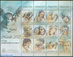 San Marino 2002 Christmas 12v M/s, Mint NH, Religion - Christmas - Unused Stamps