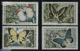 Central Africa 1963 Butterflies 4v, Mint NH, Nature - Butterflies - Central African Republic