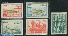 Iran/Persia 1954 Fishing Industry 5v, Mint NH, Nature - Fish - Fishing - Fische