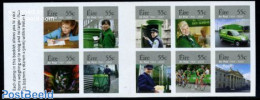 Ireland 2009 25 Years An Post, Booklet S-a, Mint NH, Sport - Transport - Cycling - Post - Stamp Booklets - Automobiles - Ungebraucht