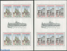 Czechoslovkia 1985 Praha Burg 2 M/ss, Mint NH, Religion - Churches, Temples, Mosques, Synagogues - Other & Unclassified