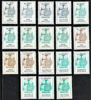 Revenue, Portugal - Estampilha Fiscal, Série De 1990 -|- 18 Different Values - MNH - Unused Stamps