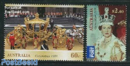 Australia 2013 Diamond Anniversary Of Coronation 2v, Mint NH, History - Nature - Transport - Kings & Queens (Royalty) .. - Nuovi