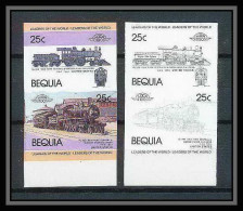 53 Train Locomotive Bequia Hudson River Usa 1893 Essai Proof Non Dentelé Imperf ** MNH - Treinen