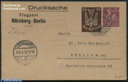 Germany, Empire 1923 Airmail Postcard From Nuernberg To Berlin, Postal History - Cartas & Documentos