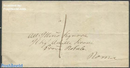 Italy 1855 Folding Cover To Rome, Postal History - Ohne Zuordnung