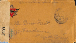 Great Britain 1918 Censored Letter, Including Letter, From England, Postal History - Brieven En Documenten