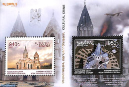 Armenia 2021 Ghazanchetsots Cathedral S/s, Mint NH, Religion - Churches, Temples, Mosques, Synagogues - Eglises Et Cathédrales