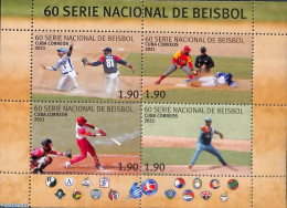 Cuba 2021 Baseball S/s, Mint NH, Sport - Baseball - Unused Stamps