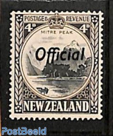 New Zealand 1936 4d, Perf. 14, OFFICIAL, Stamp Out Of Set, Mint NH, Sport - Mountains & Mountain Climbing - Unused Stamps