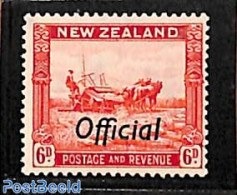 New Zealand 1936 6d, Perf. 13.5:14, OFFICIAL, Stamp Out Of Set, Unused (hinged), Various - Agriculture - Neufs