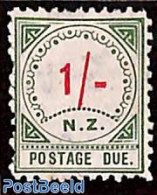 New Zealand 1899 1sh, Postage Due, Without Gum, Stamp Out Of Set, Unused (hinged) - Altri & Non Classificati