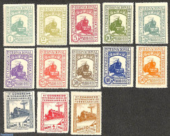 Spain 1930 Railways Congress 13v, Unused (hinged), Transport - Railways - Unused Stamps