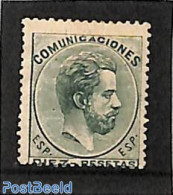Spain 1872 10pta, Unused, Signed Bühler, Unused (hinged) - Nuevos
