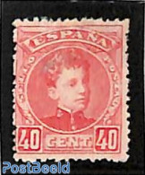 Spain 1902 40c, Stamp Out Of Set, Without Gum, Unused (hinged) - Ungebraucht