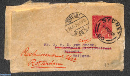 Australia 1920 Used Wrapper From SYDNEY To UTRECT, Forwarded To Rotterdam, Used Postal Stationary - Cartas & Documentos