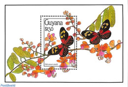 Guyana 1990 Heliconius Aoede S/s, Mint NH, Nature - Butterflies - Guyane (1966-...)