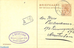 Netherlands 1925 Reply Paid Postcard 7.5/7.5c, Used Postal Stationary - Brieven En Documenten