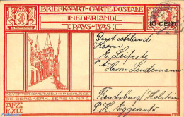 Netherlands 1926 Postcard 10c On 12.5c, Deventer, Used Postal Stationary - Storia Postale