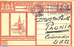 Netherlands 1926 Postcard 10c On 12.5c, Leiden, Morschpoort, Used Postal Stationary - Briefe U. Dokumente