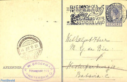 Netherlands 1937 Postcard 10c, Used Postal Stationary - Covers & Documents