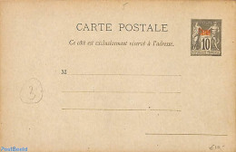 China (before 1949) 1896 French Post, Postcard 10c, Unused Postal Stationary - Sonstige & Ohne Zuordnung