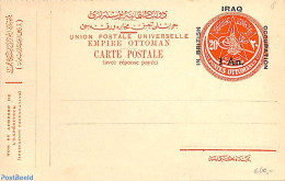 Iraq 1918 Reply Paid Postcard 1An/1An, Unused Postal Stationary - Irak