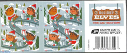 United States Of America 2022 Holiday Elves Booklet S-a, Mint NH, Religion - Christmas - Nuevos