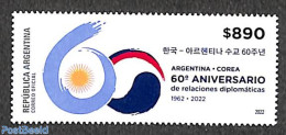 Argentina 2022 Diplomatic Relations With South Korea 1v, Mint NH - Nuovi