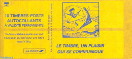 France 2002 Un Plaisir Qui Se Communique, Booklet 10x Timbre Rouge S-a, Mint NH - Ungebraucht