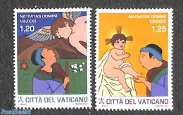 Vatican 2022 Christmas 2v, Mint NH, Religion - Christmas - Art - Comics (except Disney) - Nuevos