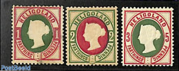 Heligoland 1875 Queen Victoria 3v, Unused (hinged) - Other & Unclassified
